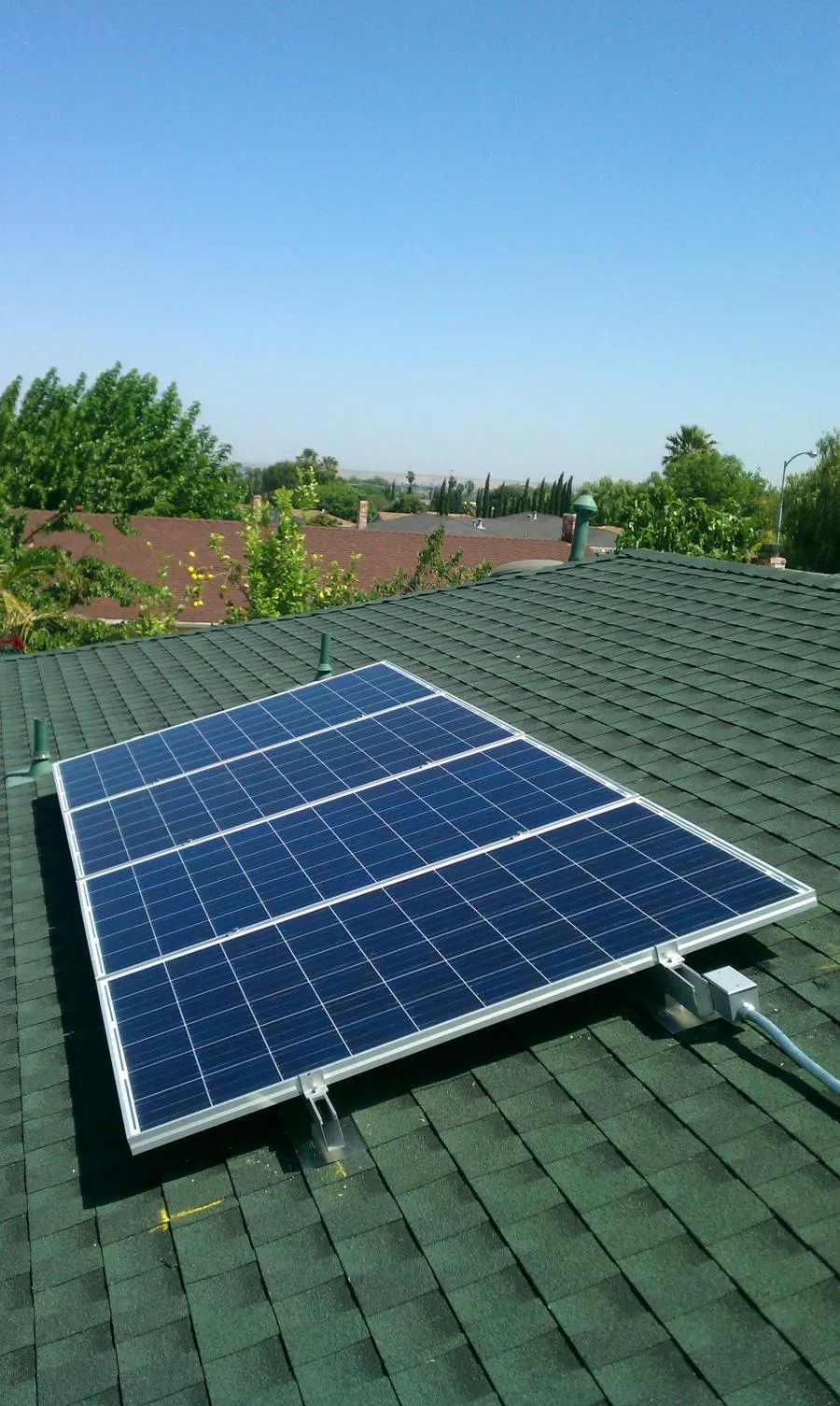 Picture of A solar panel installation gleams under clear skies, showcasing High Definition Solar's commitment to green energy solutions. This meticulous setup exemplifies their top-rated quality, ensuring optimal performance for years to come. High Definition Solar consistently achieved a Highest in Quality rating. Copyright ©2025 Diamond Certified Resource

 - High Definition Solar