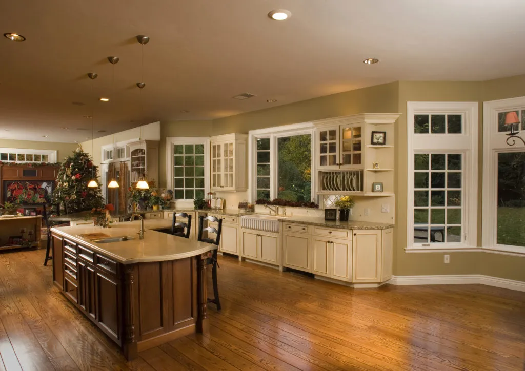 Picture of Bathed in warm light, a spacious kitchen by Diablo Valley Cabinetry showcases elegant wood floors and a central island, hinting at quality craftsmanship. The room exudes a sense of calm, inviting gatherings and memories. Recognized for expertise and quality, the company consistently achieves the Highest in Quality rating. Copyright ©2025 Diamond Certified Resource

 - Diablo Valley Cabinetry