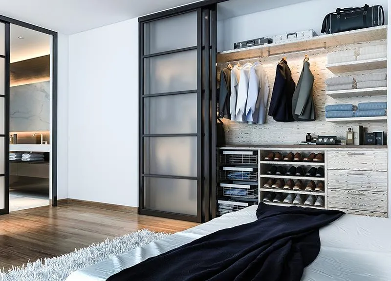 Picture of A meticulously organized closet space, highlighting Closet Factory's commitment to quality outcomes. Each garment and accessory finds its place, reflecting the companyâ€™s focus on quality outcomes. Copyright ©2025 Diamond Certified Resource

 - Closet Factory