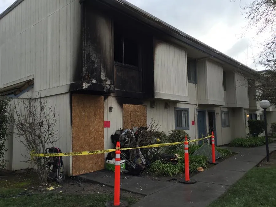 Picture of NBE Property Restoration addresses a fire-damaged building with precision and care. Their expertise in achieving quality outcomes ensures structures are restored to safety. Copyright ©2025 Diamond Certified Resource - NBE Property Restoration