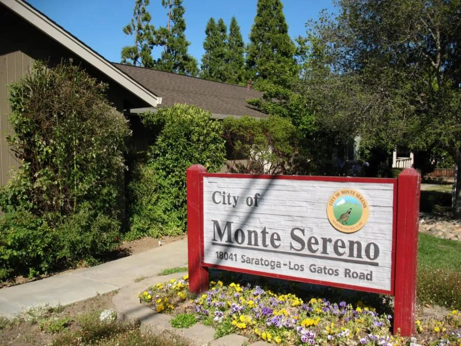 Picture of Nestled beneath the shade of lush trees, a sign for the City of Monte Sereno stands proudly, hinting at the community's serene charm. Los Gatos Roofing ensures top-rated quality for homes in this tranquil locale. Copyright ©2025 Diamond Certified Resource - Los Gatos Roofing