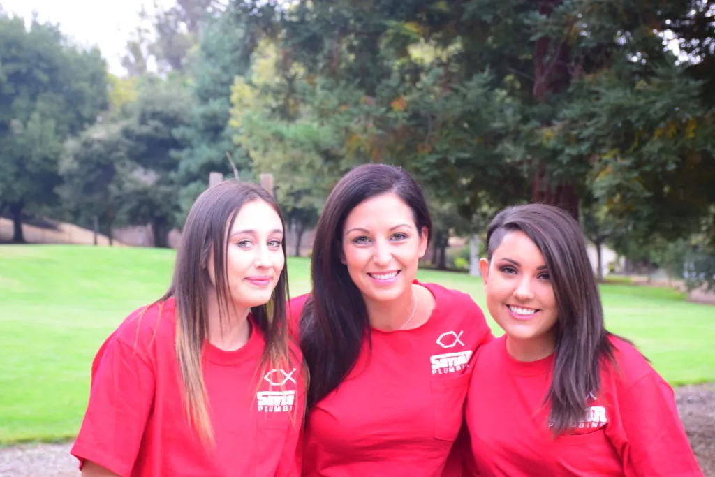Picture of  Three team members of Savior Plumbing, Inc. share a moment of camaraderie in matching red shirts, embodying the company's commitment to high customer satisfaction ratings. Their unity reflects the quality outcomes Savior Plumbing consistently delivers. Copyright ©2025 Diamond Certified Resource.

 - Savior Plumbing, Inc.