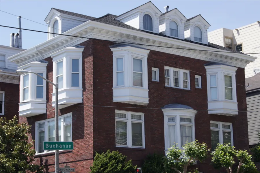 Picture of  The classic charm of a brick building on Buchanan Street showcases meticulously painted window trims and cornices. Michael Sack Painting, Inc. brings out the timeless elegance with a focus on quality outcomes. Copyright ©2025 Diamond Certified Resource.

 - Michael Sack Painting, Inc.