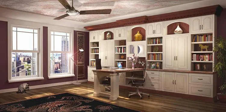 Picture of In this elegantly designed home office by Closet Factory, the blend of functionality and aesthetic harmony showcases their commitment to quality outcomes. Recognized for their expertise, the company creates spaces that are both practical and inviting, earning high customer satisfaction ratings. Copyright ©2025 Diamond Certified Resource - Closet Factory