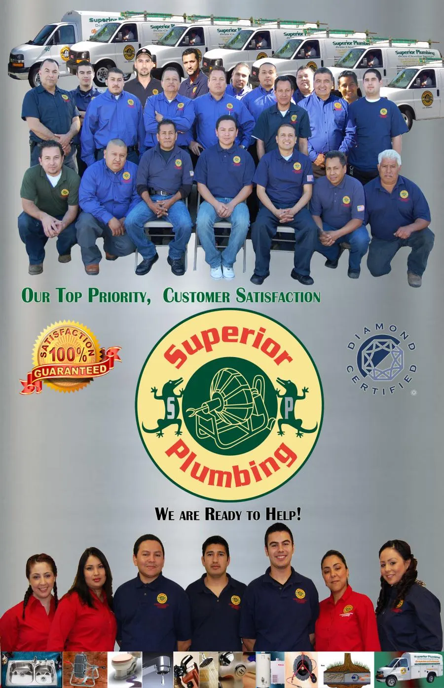 Picture of Superior Plumbing & Drain Cleaning Services showcases their dedicated team ready to ensure top-tier customer satisfaction. The company's commitment to quality outcomes is evident in their service. Copyright ©2025 Diamond Certified Resource

 - Superior Plumbing & Drain Cleaning Services