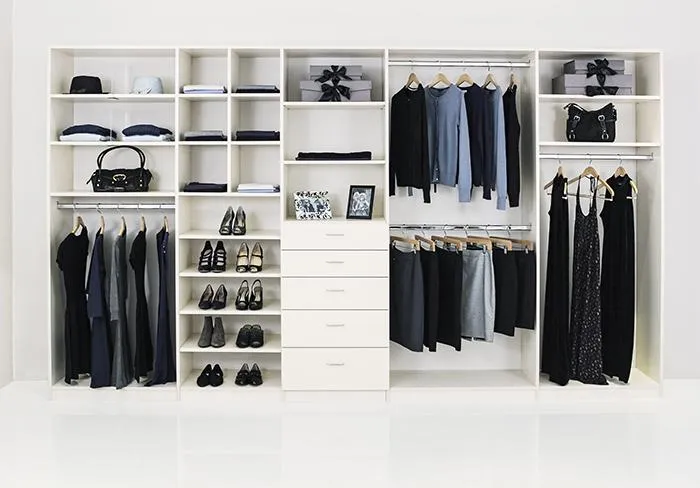 Picture of A meticulously organized wardrobe showcases a blend of elegance and efficiency, reflecting Closet Factory's dedication to quality outcomes. With each piece thoughtfully arranged, the space exudes harmony and sophistication. Copyright ©2025 Diamond Certified Resource - Closet Factory
