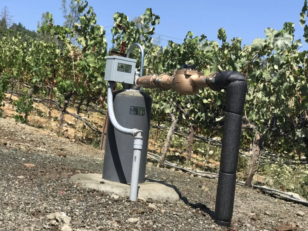 Picture of Amidst the lush vineyard, a precisely installed irrigation system stands testament to McLean & Williams, Inc.'s dedication to quality outcomes. This commitment consistently earns them a Highest in Quality rating. Copyright ©2025 Diamond Certified Resource

 - McLean & Williams, Inc.