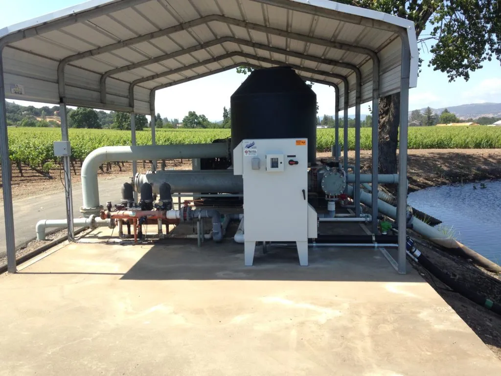 Picture of Amid the serene backdrop of vineyards, McLean & Williams, Inc. showcases its dedication to quality outcomes with this expertly installed water management system. The company focuses on quality outcomes, providing efficient solutions for agricultural needs. Copyright ©2025 Diamond Certified Resource - McLean & Williams, Inc.