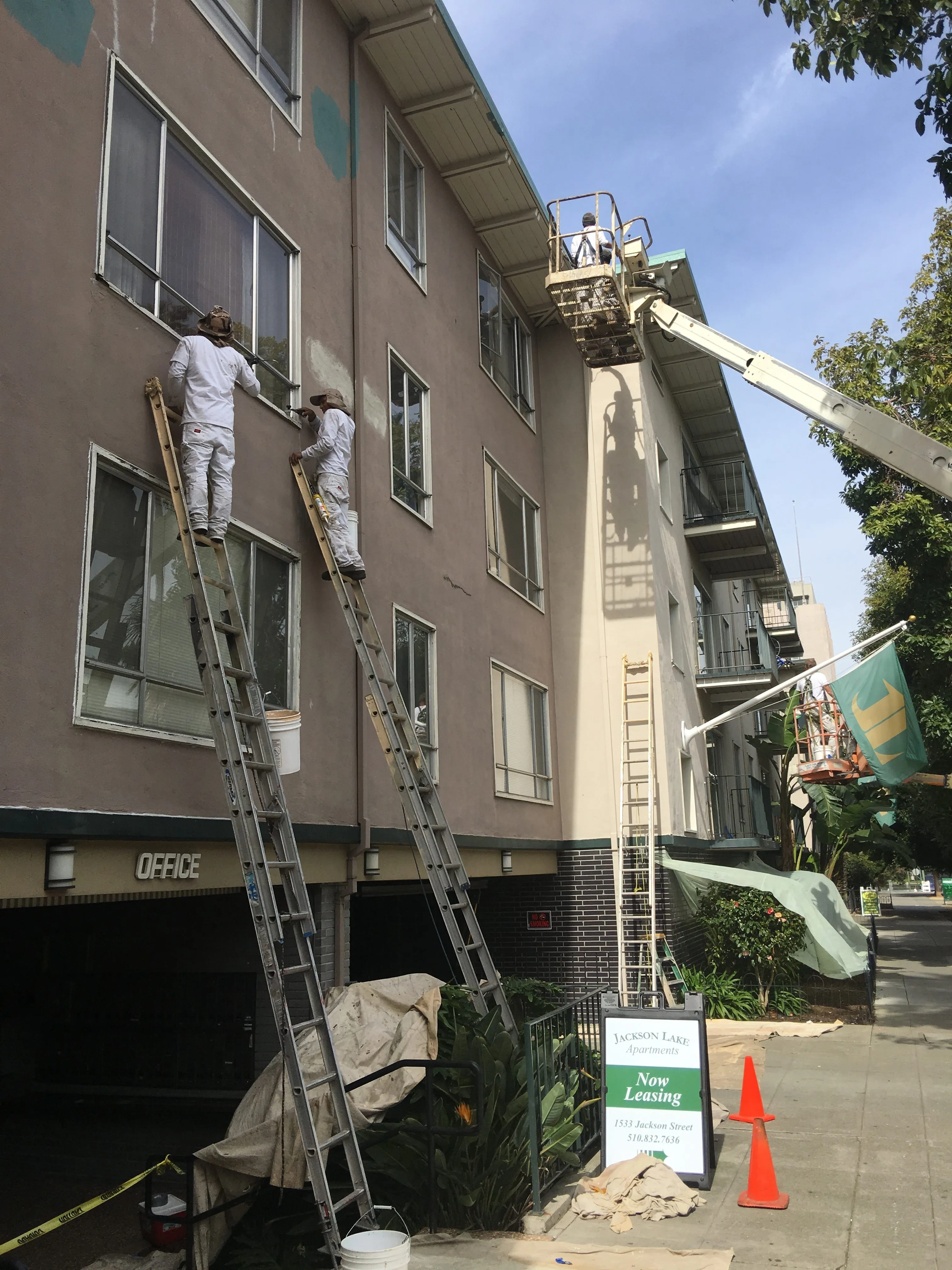 Picture of  S & S Painting and Coatings, Inc. transforms the exterior of Jackson Lake Apartments with precision and care. As workers deftly navigate ladders and lifts, their commitment to quality outcomes is evident. The company's expertise shines in every brush stroke, reflecting why they consistently achieved a Highest in Quality rating. Copyright ©2025 Diamond Certified Resource.

 - S & S Painting and Coatings, Inc.