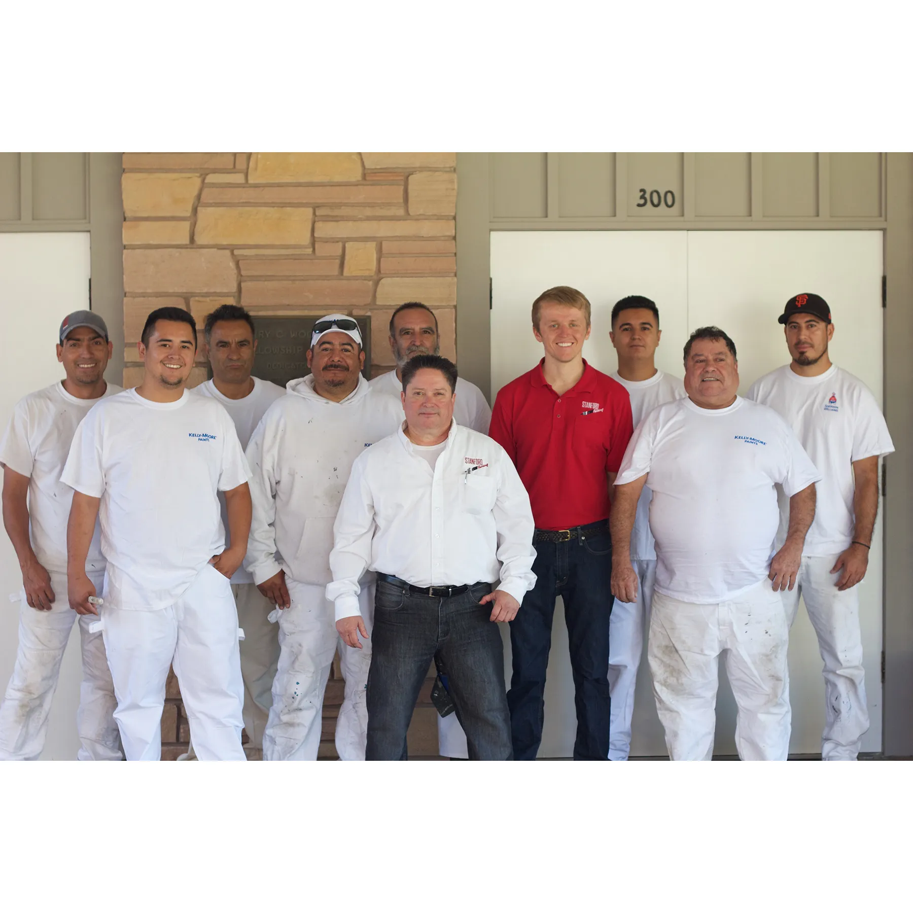Picture of A committed team of professionals from Stanford Painting, Inc. stands together, embodying expertise and teamwork. Their dedication reflects why the company consistently achieved a Highest in Quality rating. Copyright ©2025 Diamond Certified Resource. - Stanford Painting, Inc.