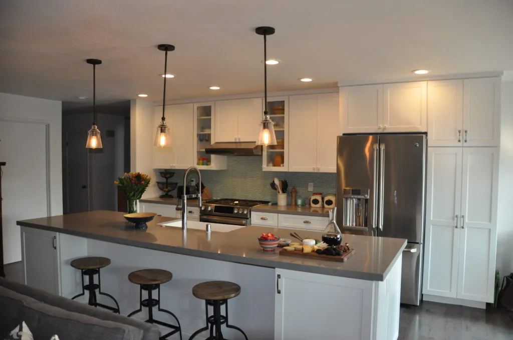 Picture of In this elegant kitchen, sleek cabinetry and modern lighting highlight the expert craftsmanship of Diablo Valley Cabinetry, a company recognized for its expertise and quality. Copyright ©2025 Diamond Certified Resource - Diablo Valley Cabinetry