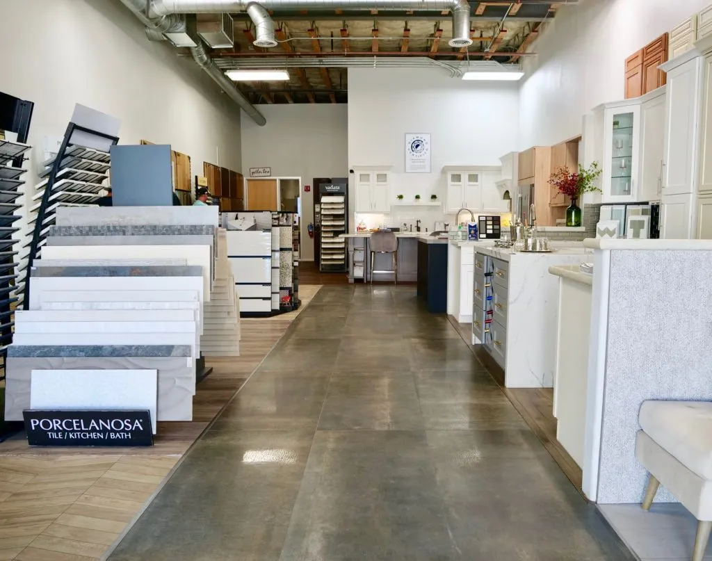 Picture of Inside Today's Kitchen & Bath showroom, a harmonious display of cabinetry, countertops, and flooring invites inspiration. The company focuses on quality outcomes, ensuring every choice enhances the heart of your home. Copyright ©2025 Diamond Certified Resource - Today's Kitchen & Bath