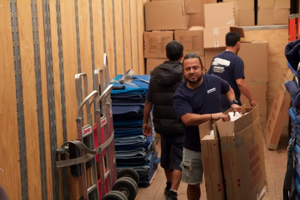 Picture of  Within the organized confines of a moving truck, Advantage Moving & Storage team members efficiently handle boxes and equipment, underscoring their focus on quality outcomes. Recognized for expertise, the company consistently achieved a Highest in Quality rating. Copyright ©2025 Diamond Certified Resource.

 - Advantage Moving & Storage