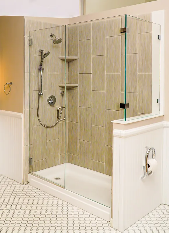 Picture of  A gleaming shower enclosure by Schicker Luxury Shower Doors, Inc. showcases their hallmark precision and quality outcomes. This installation, with its seamless glass and modern design, exemplifies the company’s dedication to high customer satisfaction ratings. Copyright ©2025 Diamond Certified Resource.

 - Schicker Luxury Shower Doors, Inc.