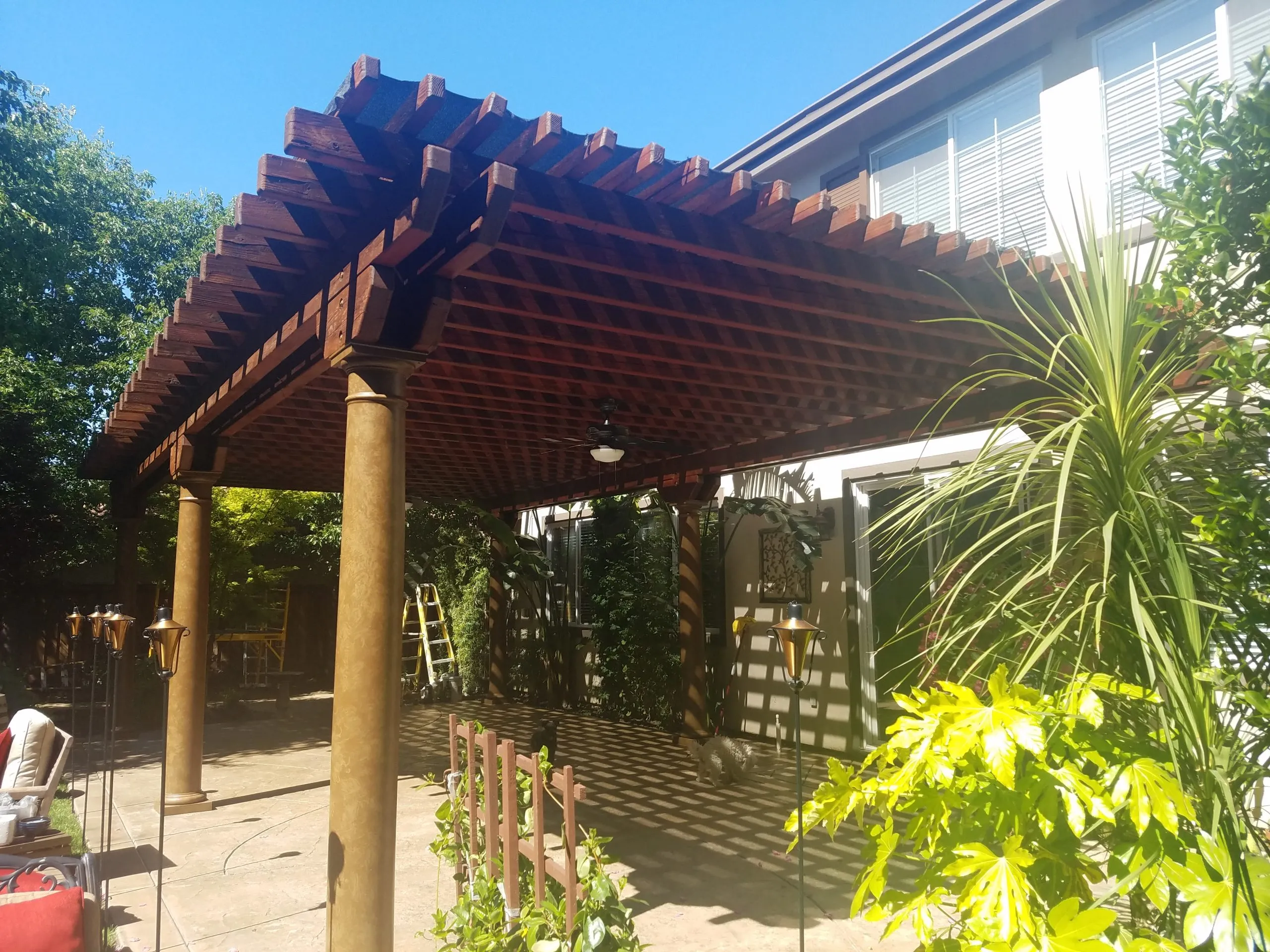 Picture of A Ramos Construction, Inc. showcases its commitment to quality with this intricately designed pergola, providing a perfect blend of shade and elegance to this outdoor space. With high customer satisfaction ratings, they ensure every project is crafted to perfection. Copyright ©2025 Diamond Certified Resource. - A Ramos Construction, Inc.