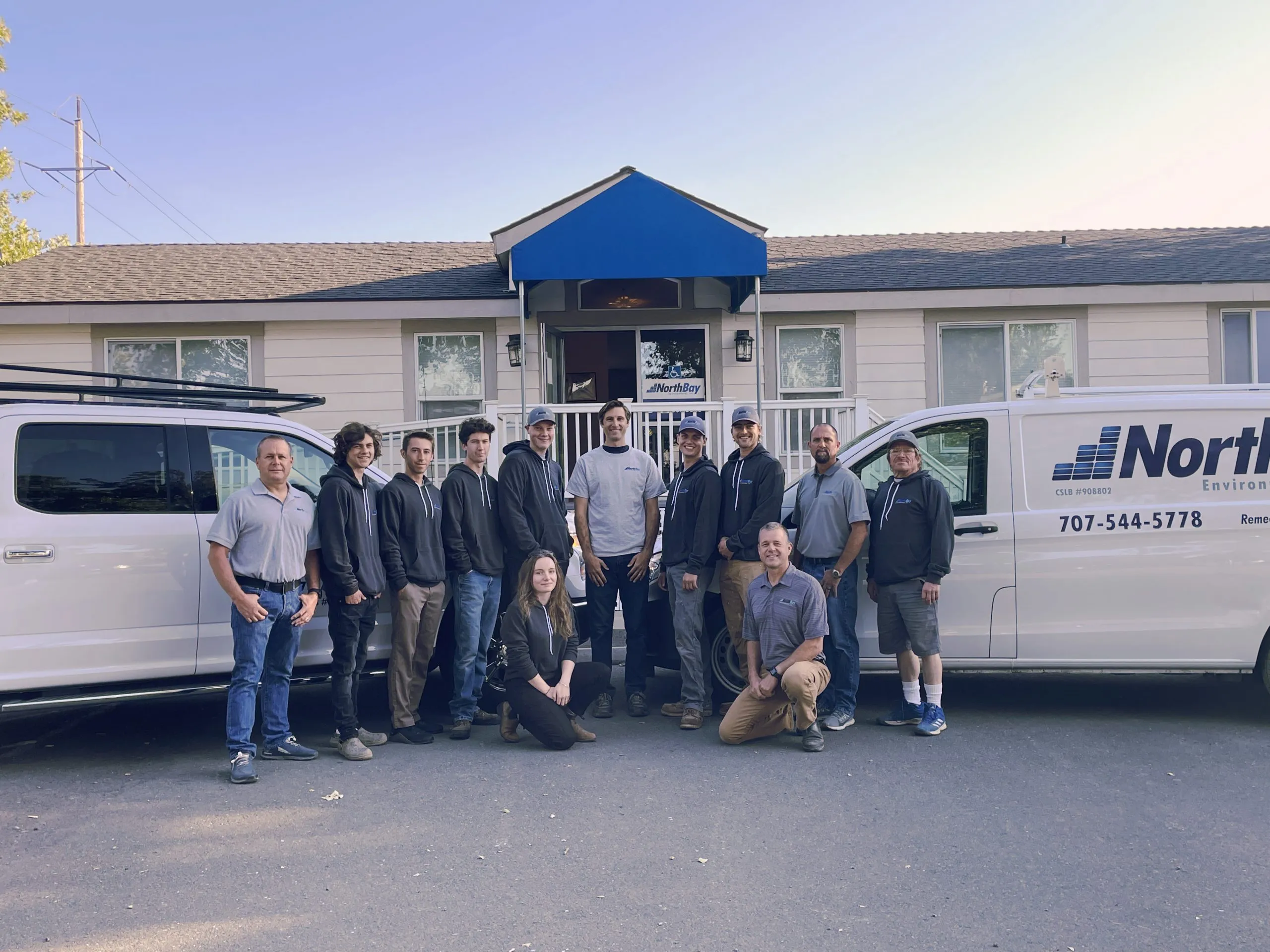 Picture of In front of their headquarters, NBE Property Restoration's dedicated team gathers, embodying their focus on quality outcomes. Recognized for expertise and quality, they deliver reliable restoration services. Copyright ©2025 Diamond Certified Resource - NBE Property Restoration
