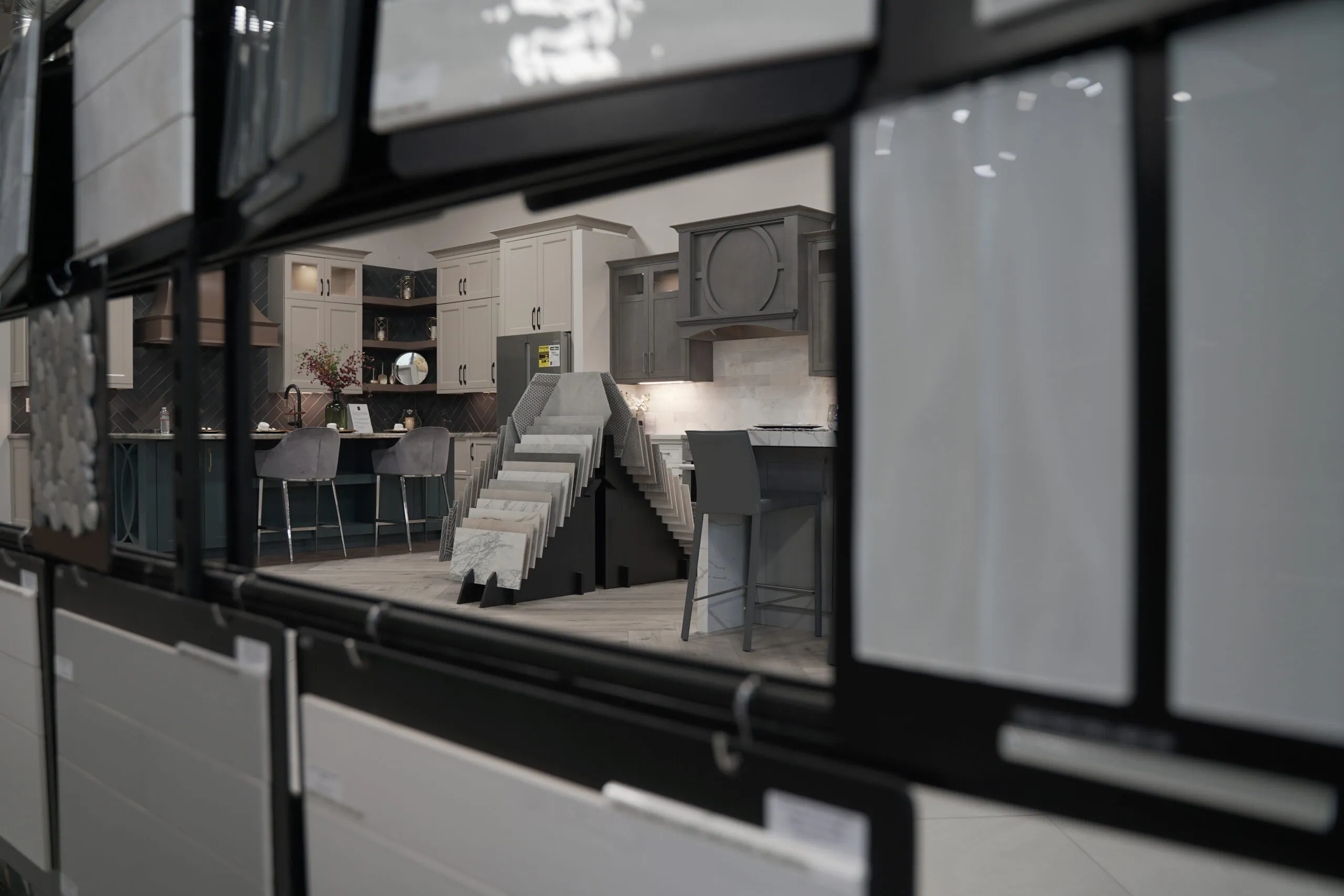 Picture of Through the lens of elegant tile displays, a refined kitchen setting reveals Today's Kitchen & Bathâ€™s dedication to quality outcomes. Their expertise ensures every project is both stylish and functional, consistently achieving a Highest in Quality rating. Copyright ©2025 Diamond Certified Resource

 - Today's Kitchen & Bath