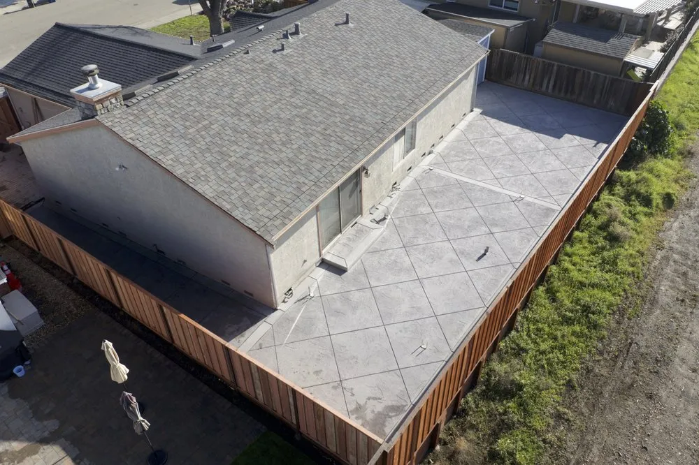 Picture of A recently completed patio with precise geometric patterns highlights ARP Hardscape's focus on quality outcomes and craftsmanship. This project reflects the companyâ€™s commitment to delivering top-rated quality. Copyright ©2025 Diamond Certified Resource

 - ARP Hardscape