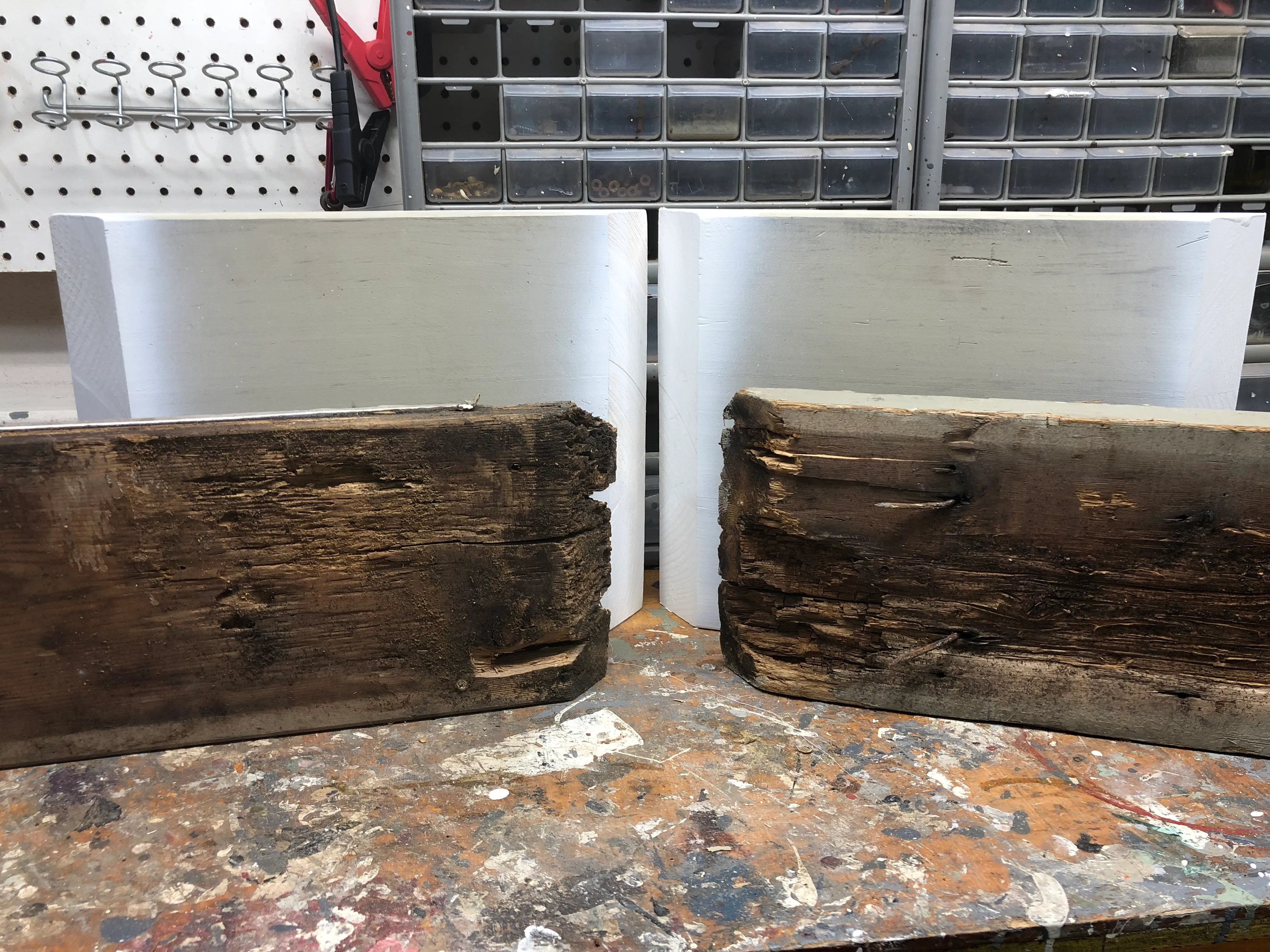 Picture of The striking contrast between aging wood and freshly painted surfaces reveals Solidarity Painting, Inc.'s focus on quality outcomes, turning wear into renewed beauty. Copyright ©2025 Diamond Certified Resource

 - Solidarity Painting, Inc.