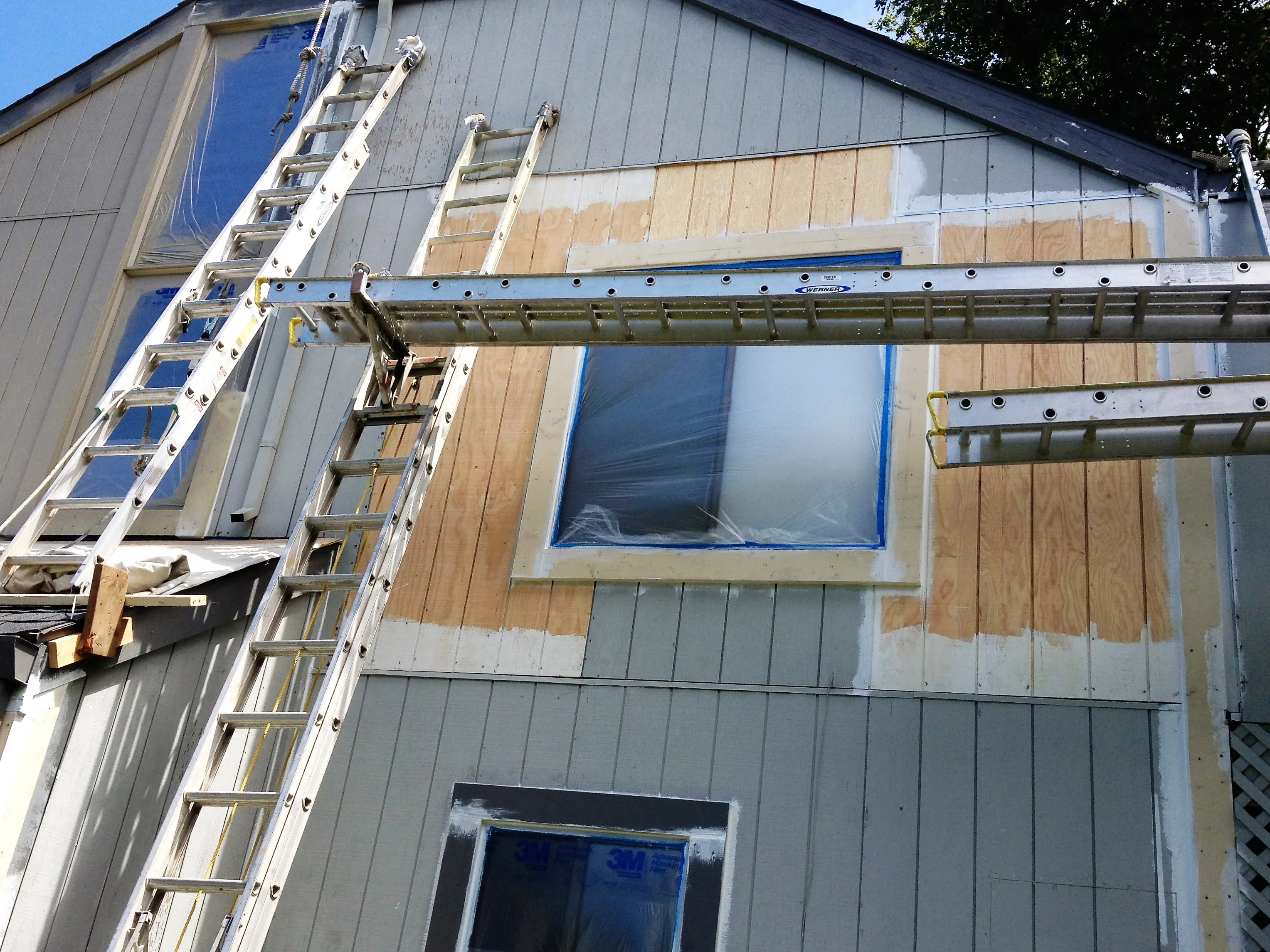 Picture of Amidst the meticulous preparation of a home exterior, Solidarity Painting, Inc. showcases its commitment to quality outcomes by protecting and priming each surface. Recognized for expertise and quality, this attention to detail ensures a flawless finish. Copyright ©2025 Diamond Certified Resource

 - Solidarity Painting, Inc.